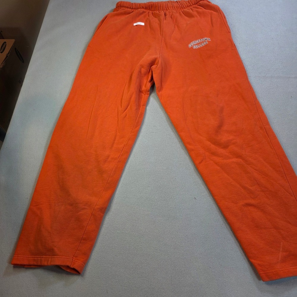 The Cotton Exchange Georgetown College Sweatpants Orange XL TCX Apparel Vintage